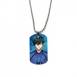 BLUE LOCK Anime double-sided full color printed military brand necklace price for 5 pcs