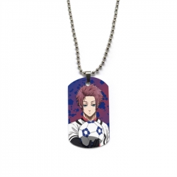 BLUE LOCK Anime double-sided full color printed military brand necklace price for 5 pcs