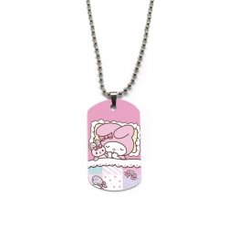 Melody Anime double-sided full color printed military brand necklace price for 5 pcs