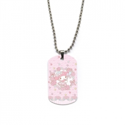 Melody Anime double-sided full color printed military brand necklace price for 5 pcs