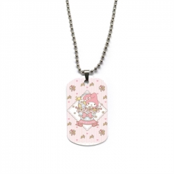 Melody Anime double-sided full color printed military brand necklace price for 5 pcs