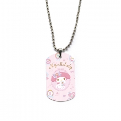 Melody Anime double-sided full color printed military brand necklace price for 5 pcs