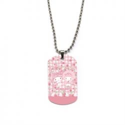 Melody Anime double-sided full color printed military brand necklace price for 5 pcs