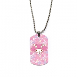 Melody Anime double-sided full color printed military brand necklace price for 5 pcs