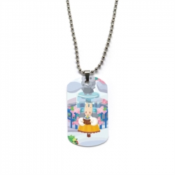 Sanrio Jasmine Rabbit Anime double-sided full color printed military brand necklace price for 5 pcs