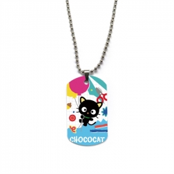 Sanrio Anime double-sided full color printed military brand necklace price for 5 pcs