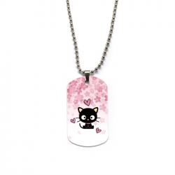 Sanrio Anime double-sided full color printed military brand necklace price for 5 pcs