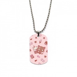 Sanrio Anime double-sided full color printed military brand necklace price for 5 pcs