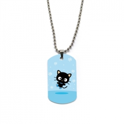 Sanrio Anime double-sided full color printed military brand necklace price for 5 pcs