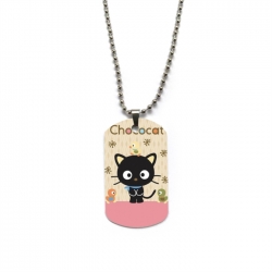 Sanrio Anime double-sided full color printed military brand necklace price for 5 pcs