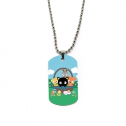 Sanrio Anime double-sided full color printed military brand necklace price for 5 pcs
