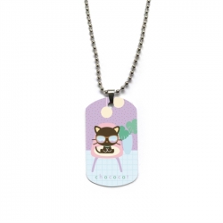 Sanrio Anime double-sided full color printed military brand necklace price for 5 pcs