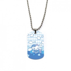Sanrio Anime double-sided full color printed military brand necklace price for 5 pcs