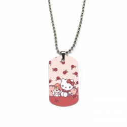 Sanrio Anime double-sided full color printed military brand necklace price for 5 pcs