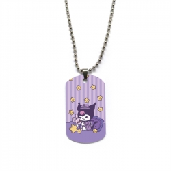 Sanrio Anime double-sided full color printed military brand necklace price for 5 pcs