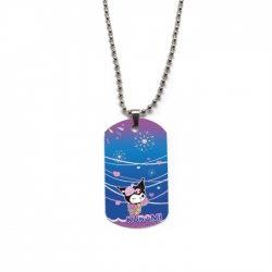 Sanrio Anime double-sided full color printed military brand necklace price for 5 pcs