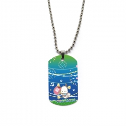 Sanrio Anime double-sided full color printed military brand necklace price for 5 pcs