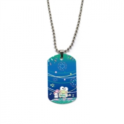 Sanrio Anime double-sided full color printed military brand necklace price for 5 pcs