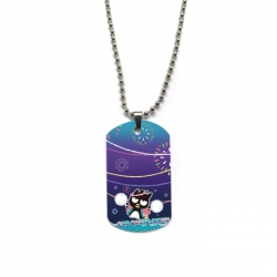 Sanrio Anime double-sided full color printed military brand necklace price for 5 pcs