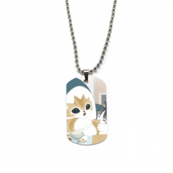 SharkCat Anime double-sided full color printed military brand necklace price for 5 pcs