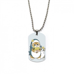 SharkCat Anime double-sided full color printed military brand necklace price for 5 pcs