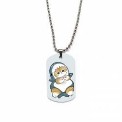 SharkCat Anime double-sided full color printed military brand necklace price for 5 pcs