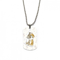 SharkCat Anime double-sided full color printed military brand necklace price for 5 pcs