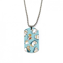 SharkCat Anime double-sided full color printed military brand necklace price for 5 pcs