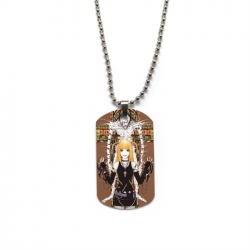 Death note Anime double-sided full color printed military brand necklace price for 5 pcs
