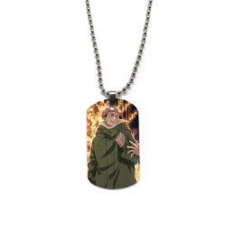 Jujutsu Kaisen Anime double-sided full color printed military brand necklace price for 5 pcs