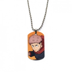 Jujutsu Kaisen Anime double-sided full color printed military brand necklace price for 5 pcs