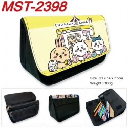 Chiikawa Anime Velcro canvas zipper pencil case Pencil Bag 21x14x7.5cm