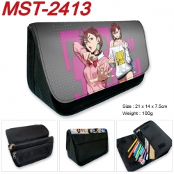 DANDADAN Anime Velcro canvas zipper pencil case Pencil Bag 21x14x7.5cm