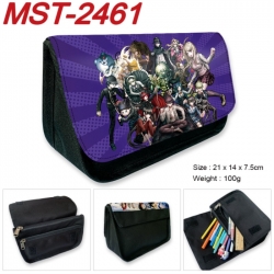 Dangan-Ronpa Anime Velcro canvas zipper pencil case Pencil Bag 21x14x7.5cm