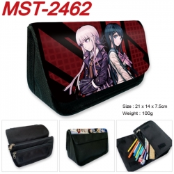 Dangan-Ronpa Anime Velcro canvas zipper pencil case Pencil Bag 21x14x7.5cm