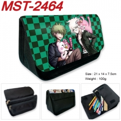 Dangan-Ronpa Anime Velcro canvas zipper pencil case Pencil Bag 21x14x7.5cm