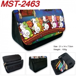 Dangan-Ronpa Anime Velcro canvas zipper pencil case Pencil Bag 21x14x7.5cm