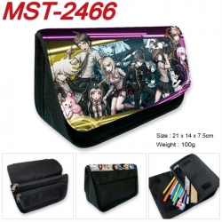 Dangan-Ronpa Anime Velcro canvas zipper pencil case Pencil Bag 21x14x7.5cm