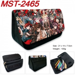 Dangan-Ronpa Anime Velcro canvas zipper pencil case Pencil Bag 21x14x7.5cm