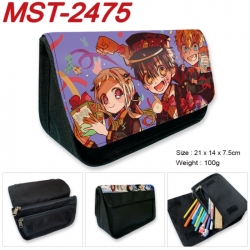Toilet-bound Hanako-kun Anime Velcro canvas zipper pencil case Pencil Bag 21x14x7.5cm