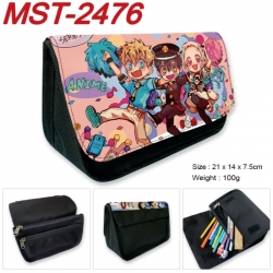 Toilet-bound Hanako-kun Anime Velcro canvas zipper pencil case Pencil Bag 21x14x7.5cm