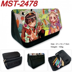 Toilet-bound Hanako-kun Anime Velcro canvas zipper pencil case Pencil Bag 21x14x7.5cm