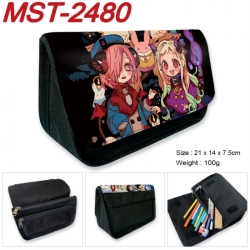 Toilet-bound Hanako-kun Anime Velcro canvas zipper pencil case Pencil Bag 21x14x7.5cm