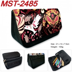 Hazbin Hotel Anime Velcro canvas zipper pencil case Pencil Bag 21x14x7.5cm