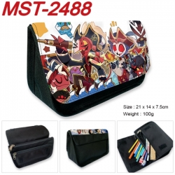 Hazbin Hotel Anime Velcro canvas zipper pencil case Pencil Bag 21x14x7.5cm