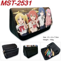 BOCCHI THE ROCK!  Anime Velcro canvas zipper pencil case Pencil Bag 21x14x7.5cm