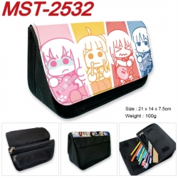 BOCCHI THE ROCK!  Anime Velcro canvas zipper pencil case Pencil Bag 21x14x7.5cm