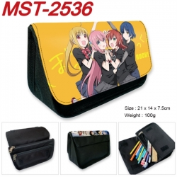 BOCCHI THE ROCK!  Anime Velcro canvas zipper pencil case Pencil Bag 21x14x7.5cm