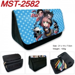 SPY&times;FAMILY Anime Velcro canvas zipper pencil case Pencil Bag 21x14x7.5cm