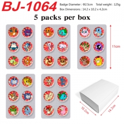 Pokemon Anime peripheral pill bar badge 25mm 5 packs per box